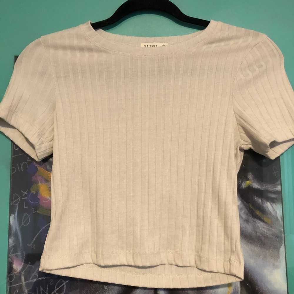 Gray Cropped Shirt